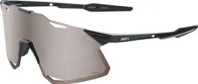 100% 100% Gafas Hypercraft - Negro Brillo - Lentes Espejo Plata Hyper