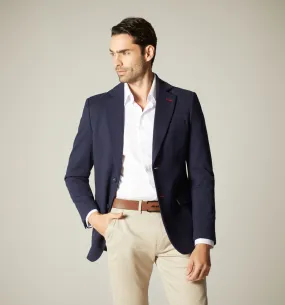 Blazer para hombre en contraste ojal