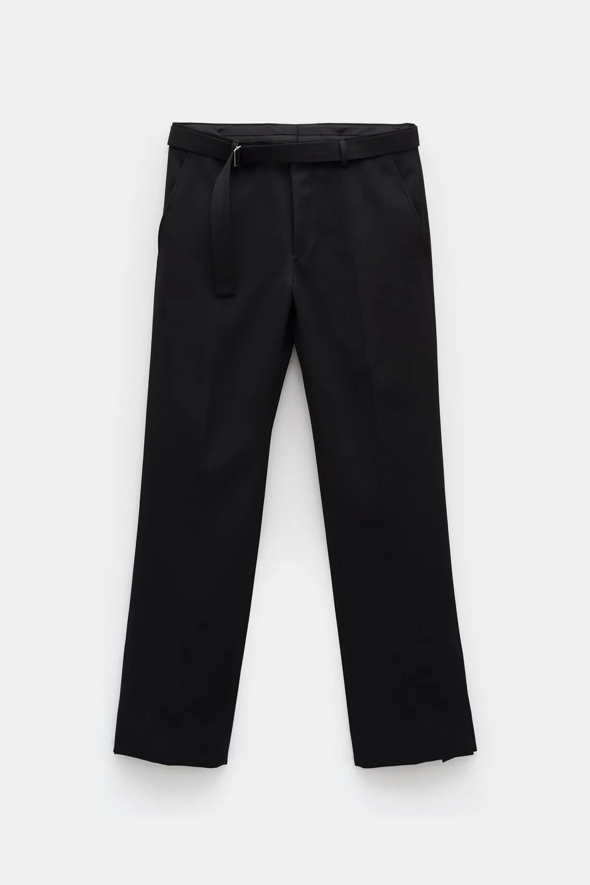 LANVIN BLACK VENT STRAIGHT TROUSERS