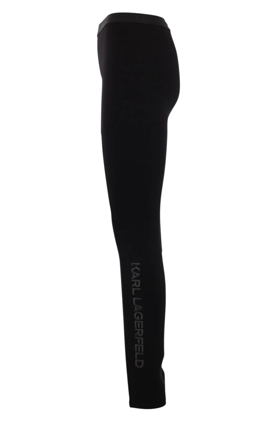 Leggins negros con logo bordado lateral