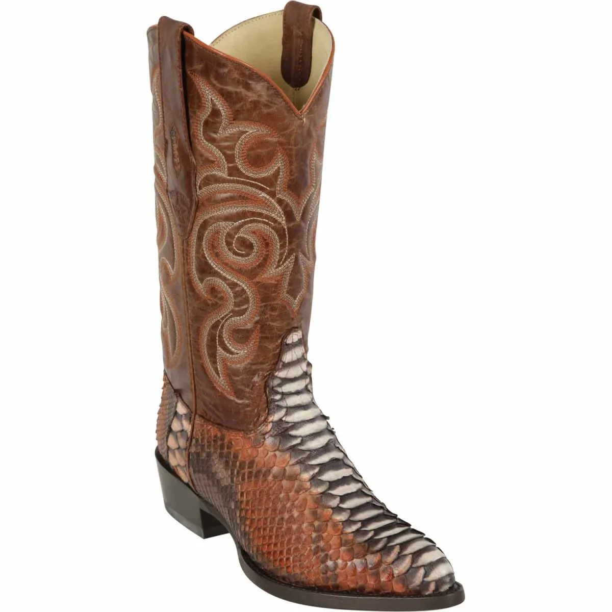 Men's Los Altos Python J-Toe Boots - Rustic Cognac 995788