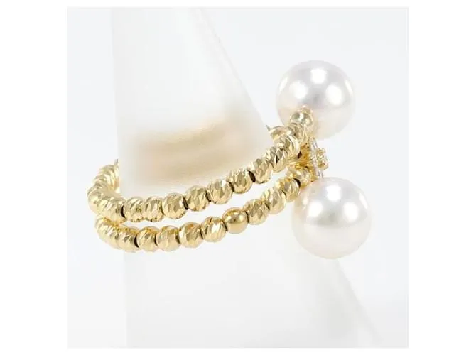 Otras joyas & Other Stories K18 18Anillo de oro amarillo K, Tamaño ajustable 12.5, Perla Aprox.. 7.5MM, diamante, peso total