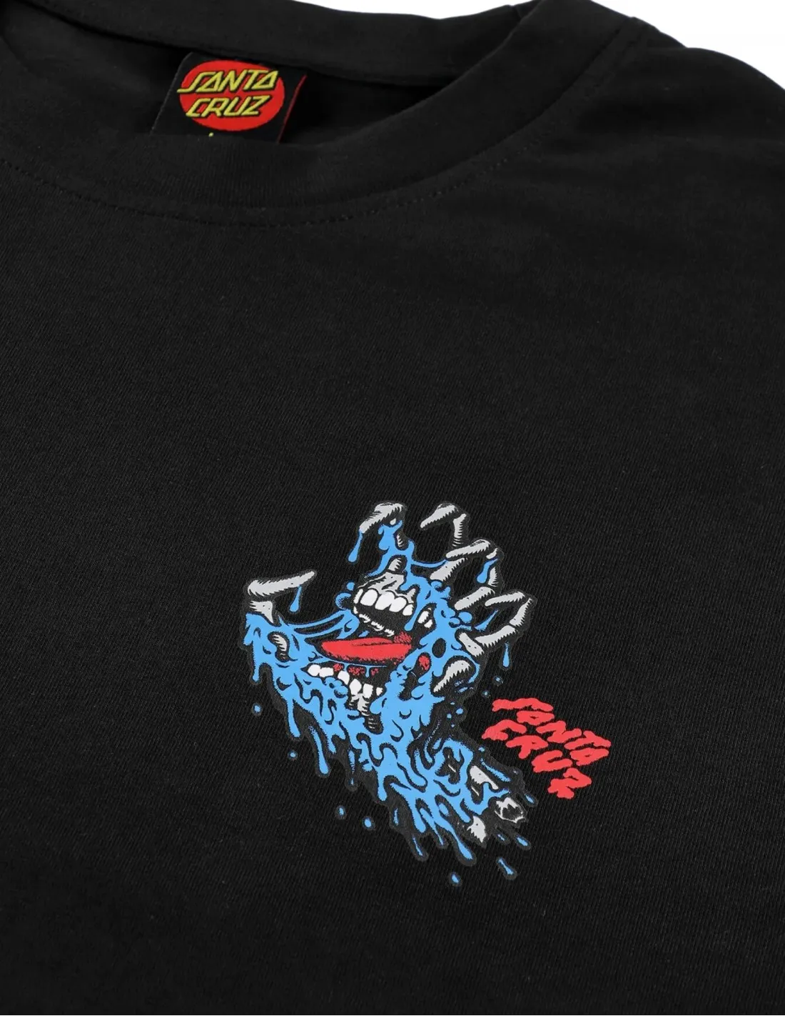 SANTA CRUZ Melting Hand - Negro - Camiseta