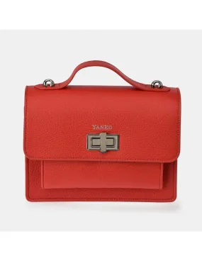 YANKO  bolso bandolera con asa de mano para mujer en piel Grano